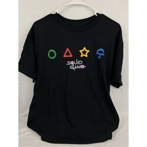 Netflix Squid Game Umbrella Graphic T-Shirt Mens Large Black Mad Engine NEW
